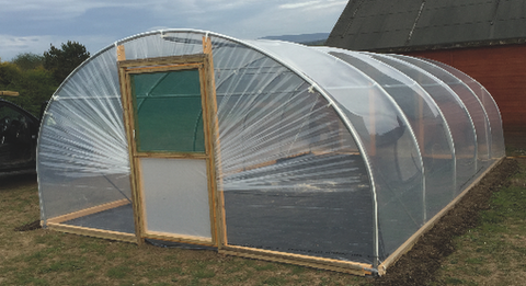 8 Metre Wide Polytunnel Sheeting - Clear UV Stabilised, 600 Gauge